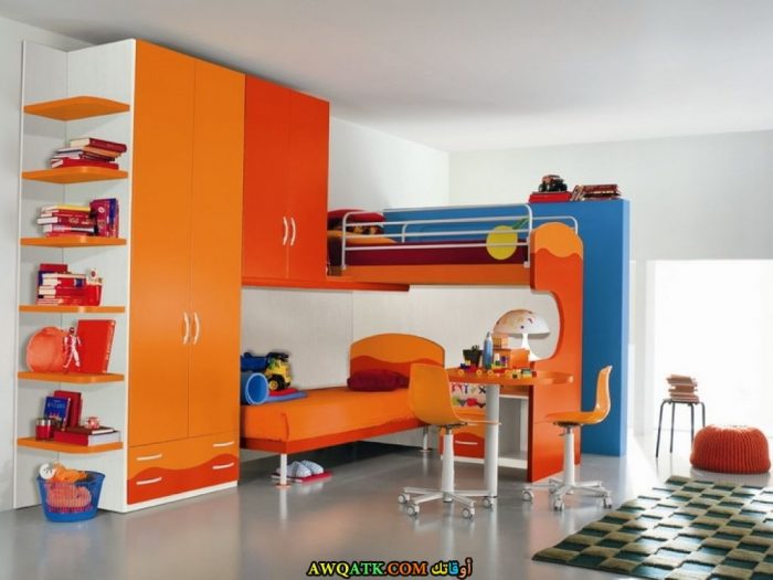 غرف نوم برتقالي أخضر وألوان كثيرة للأولاد أشكال مميزة و رائعة غرف نوم برتقالي أخضر وألوان كثيرة للأولاد أشكال مميزة و رائعة