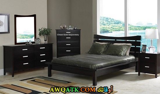 غرف نوم أي هوم باللون الأسود والأبيض غرف نوم أي هوم باللون الأسود والأبيض