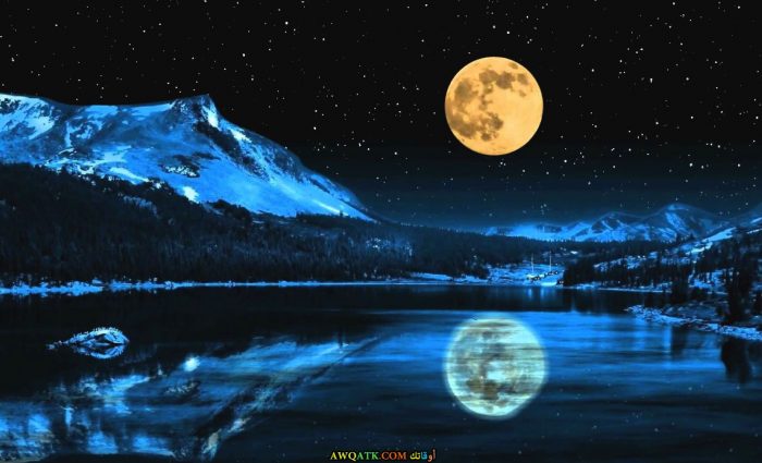صور روعة لإنعكاس القمر على سطح الماء