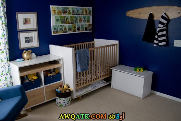 غرفة نوم أطفال زرقاء روعة