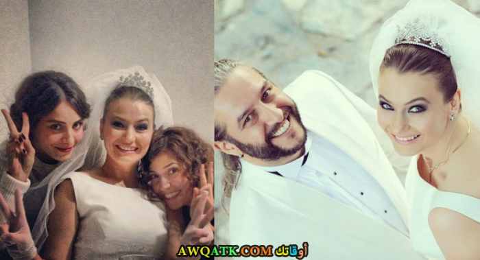 صورة الفنانة نيهان بويوك كاغاتش من حفل زفافها