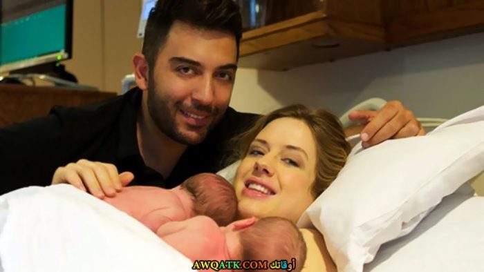 توأمها من زوجها رجل الأعمال التركي كيرم جووش