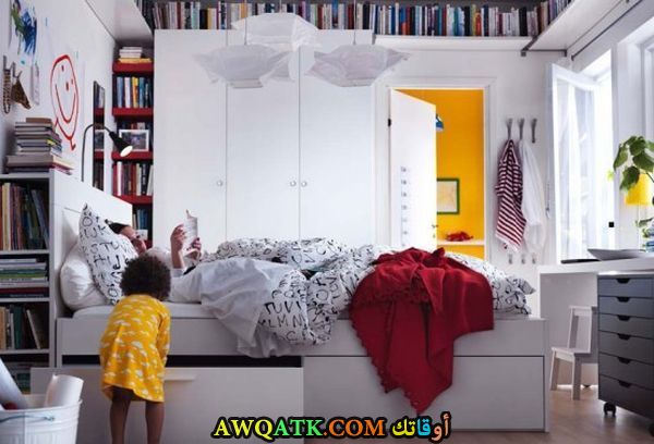 غرف نوم إيكيا أطفال برتقالي أحمر أبيض رمادي بينك موف لبني أزرق