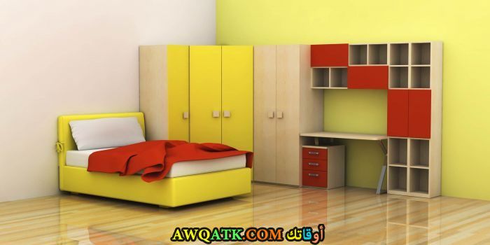 غرفة نوم باللون الأصفر رائعة