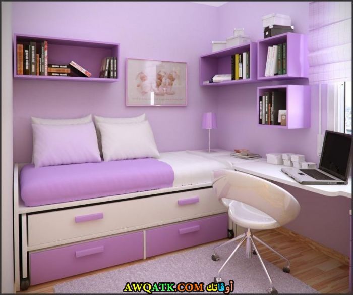 غرفة نوم روعة باللون الموف