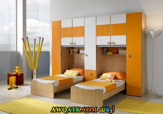  غرفة نوم باللون البرتقالي جميلة جداً