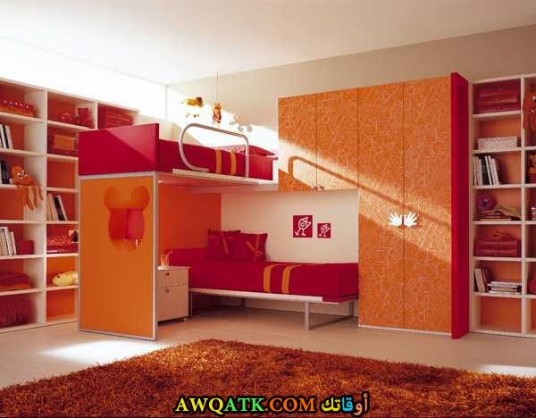 غرفة نوم باللون البرتقالي 2017 رائعة