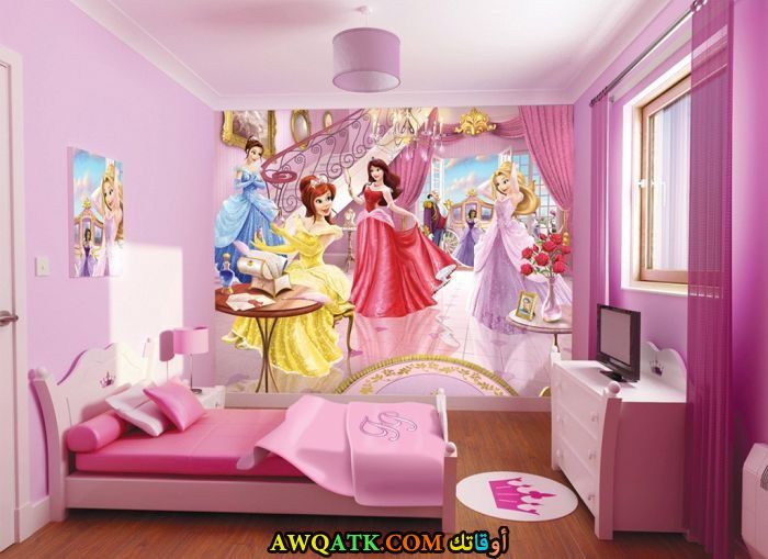 غرفة نوم باللون البينك رائعة 