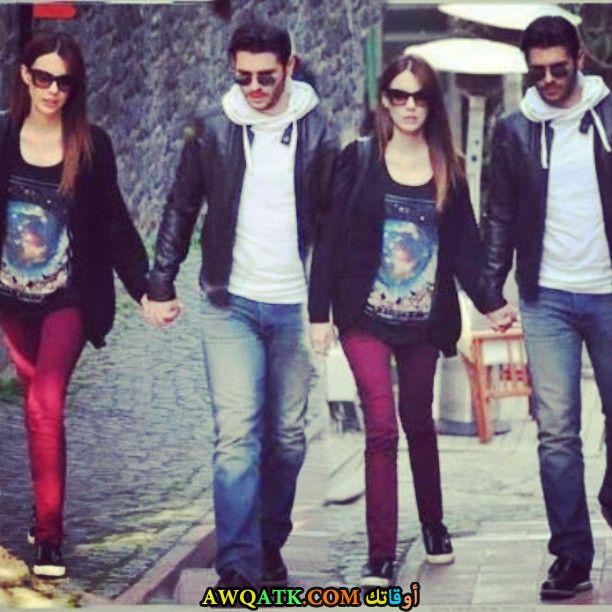 صورة عائلية للفنانة سيلين سويدار مع حبيبها