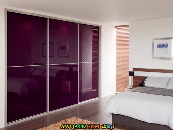 غرفة نوم باللون الموف جميلة جداً