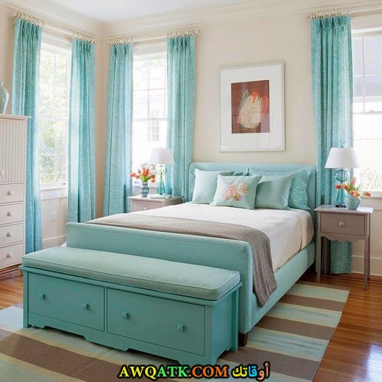 غرفة نوم باللون اللبني جميلة جداً
