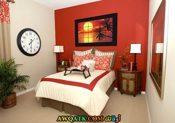 غرفة نوم حمراء روعة