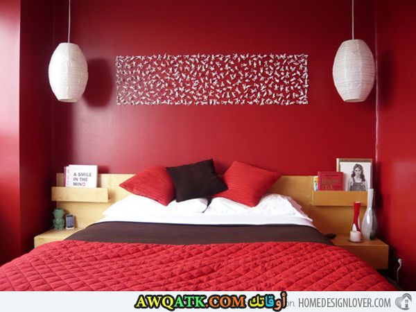 غرفة نوم كلاسيك حمراء