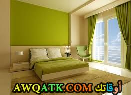 غرفة نوم كلاسيك باللون الأخضر
