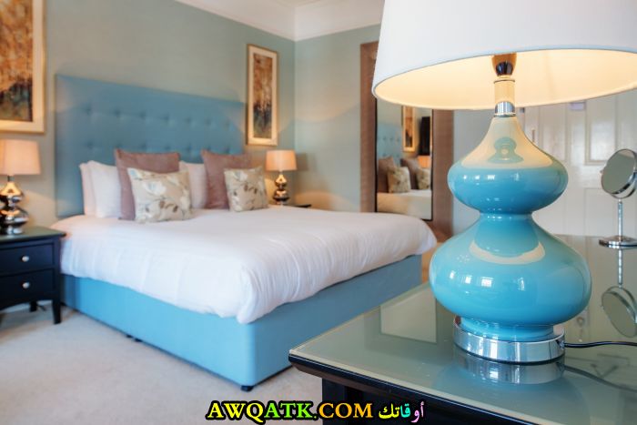 غرف نوم مصرية مودرن باللون الموف واللبني