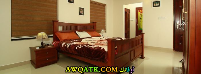 غرفة نوم بنية شيك وجميلة