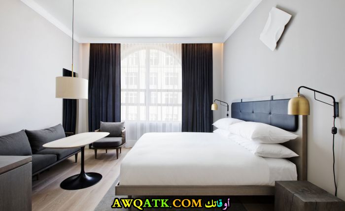 غرفة نوم رمادية روعة وجميلة