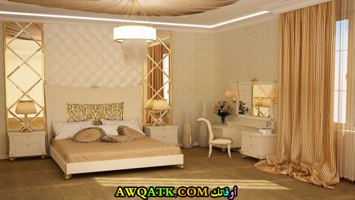 غرفة نوم شيك وجميلة باللون الرمادي