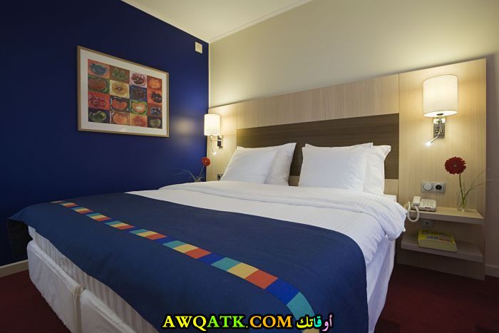 غرفة نوم باللون الأزرق رائعة 2017