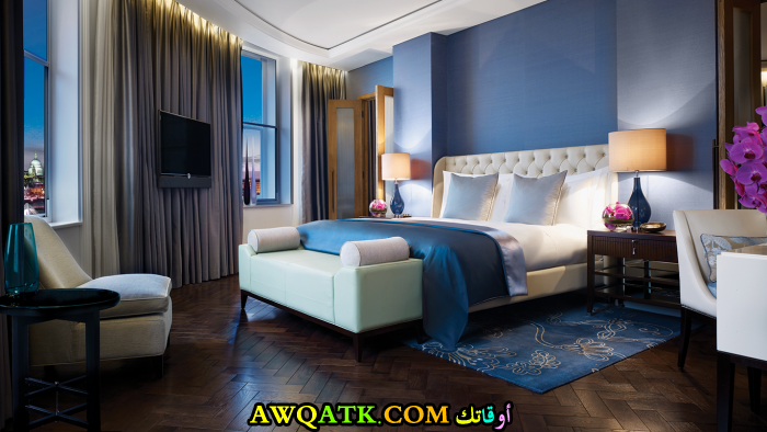 غرفة نوم باللون الأزرق روعة وشيك