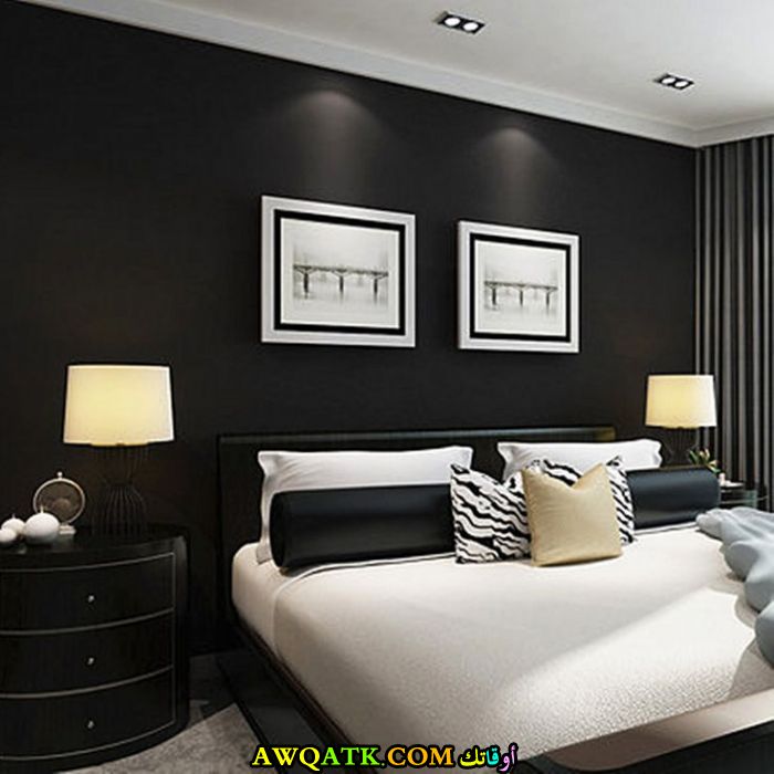 غرفة نوم باللون الأسود روعة وشيك