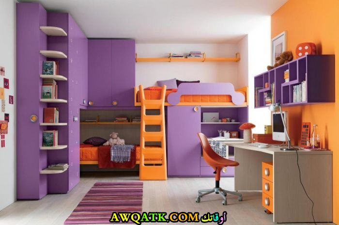 غرفة نوم رائعة وجميلة باللون الموف