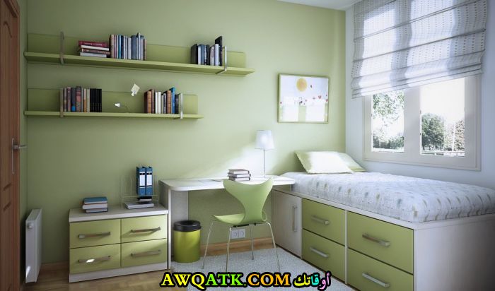 غرفة نوم روعة وشيك خضراء