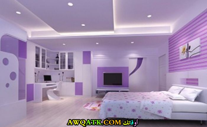 غرفة نوم موف جميلة وجديدة