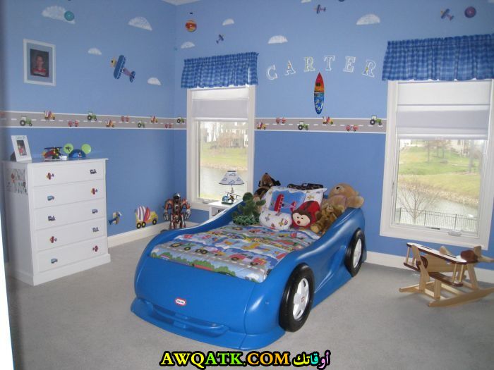 غرفة نوم روعة علي شكل سيارة