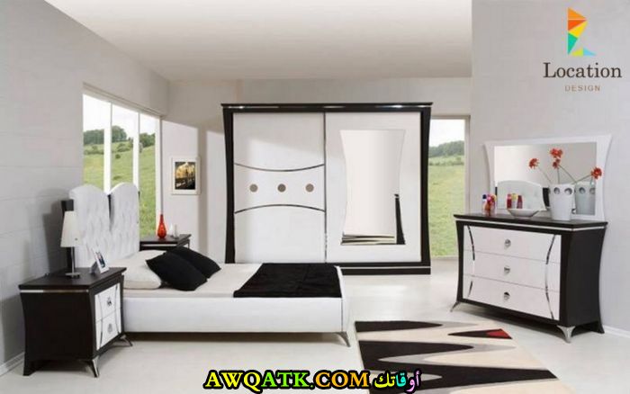 غرفة نوم بيضاء شيك