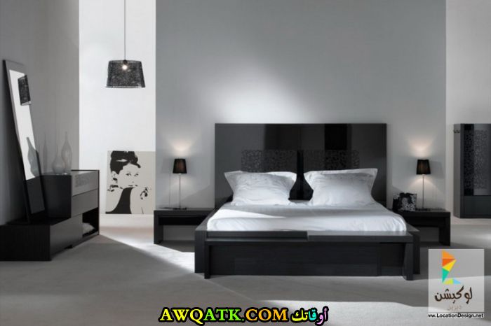 غرفة نوم سوداء جميلة جداً