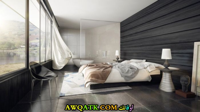 غرفة نوم باللون الأسود روعة
