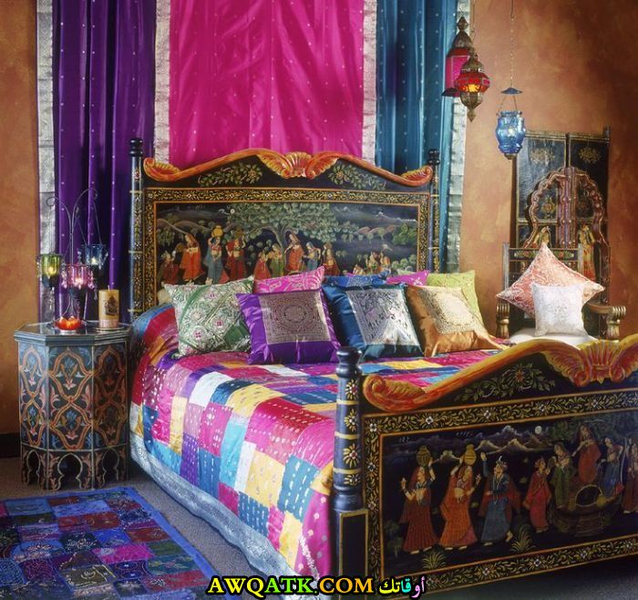 غرفة نوم هندية جميلة وشيك