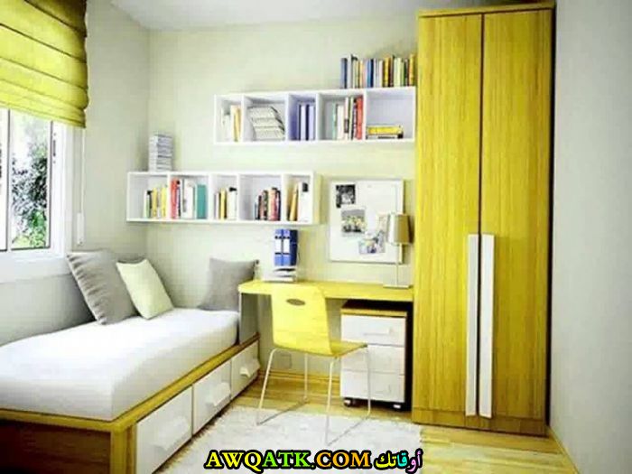 غرفةنوم باللون الأصفر في غاية الجمال