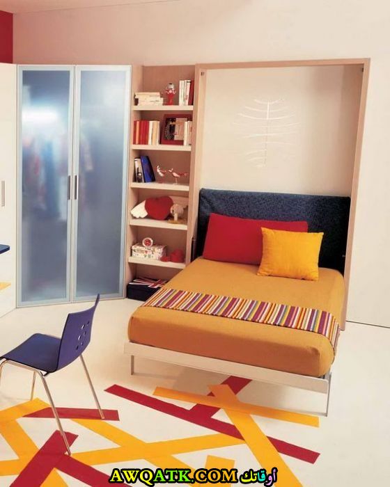 غرفة نوم برتقالية رائعة