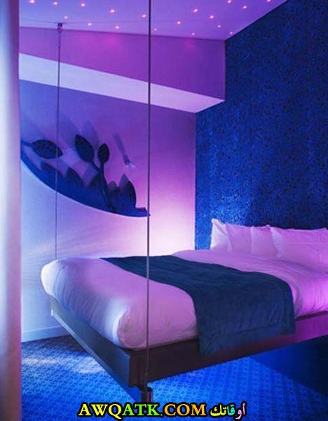 غرفة نوم باللون الموف جميلة جداً