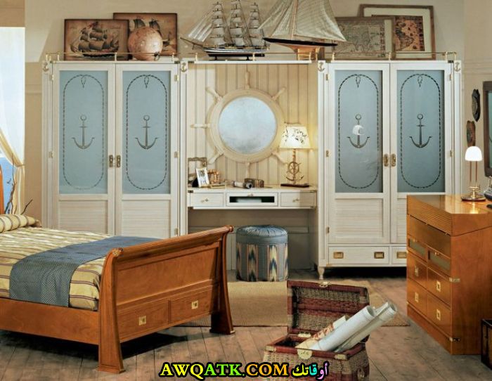 ديكورات غرف نوم أطفال خشب بني ملون كلاسيك زان كتالوج كبير