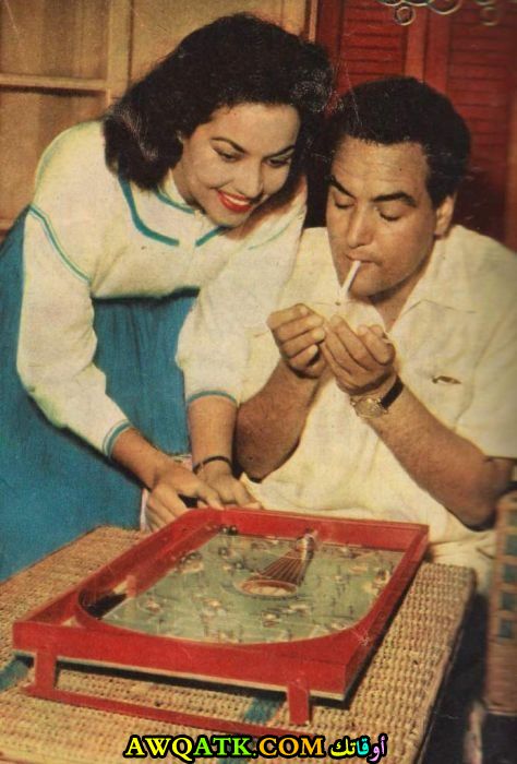 أجمل صورة للفنانة مديحة يسري والفنان محمد فوزي