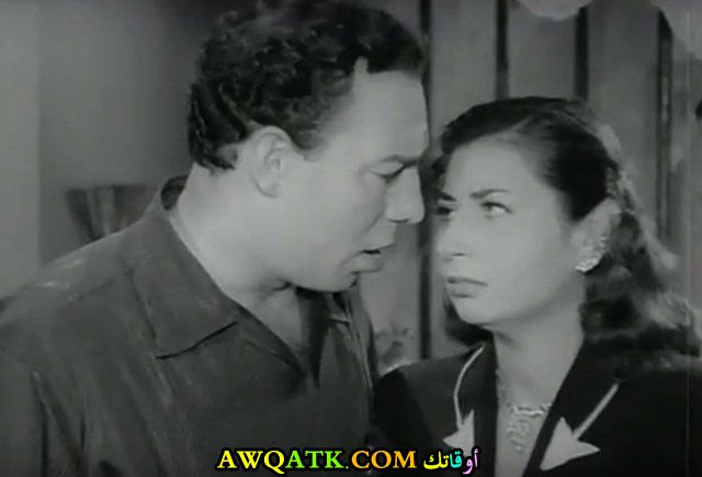صورة للفنانة منى مع الفنان فريد شوقي
