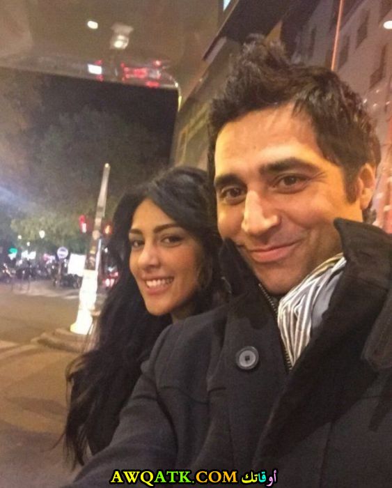 صورة عائلية للفنانة نرمين ماهر مع زوجها