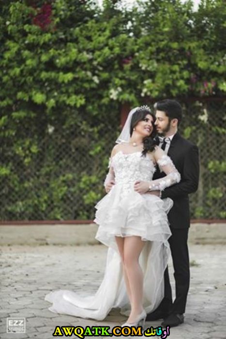 صورة الفنانة المصرية وفاء قمر وزوجها هيثم محمد