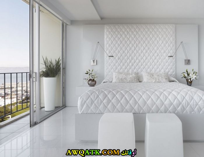ديكورات غرف نوم بيضاء
