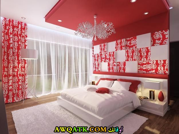 ديكورات غرف نوم حمراء رائعة ديكورات غرف نوم حمراء رائعة