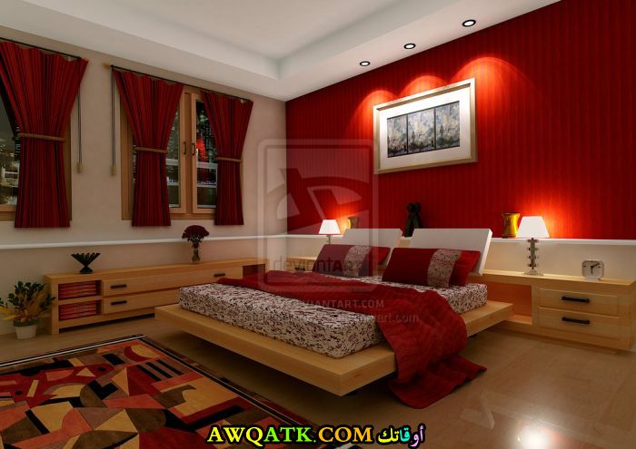 ديكورات غرف نوم حمراء ديكورات غرف نوم حمراء