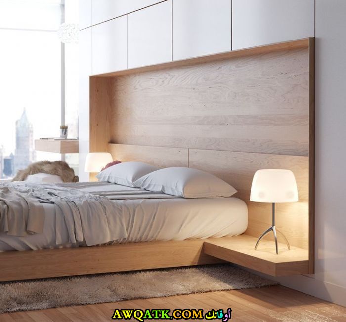 غرف نوم خشب بلوط بسيطة بدون دهانات و متنوعة