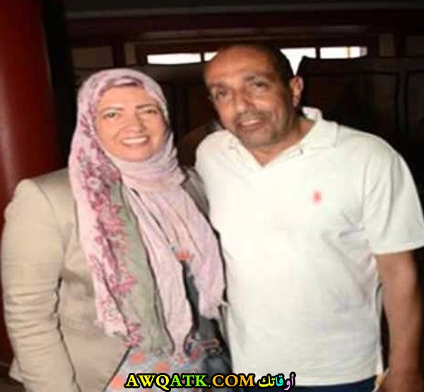 صورة جميلة للفنان الجميل أحمد صيام مع زوجته