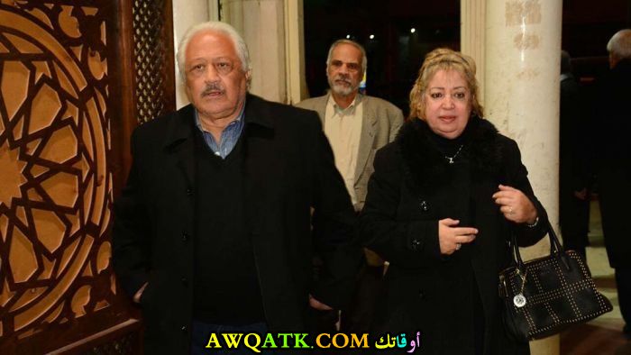 صورة عائلية للفنان خالد زكي مع زوجته