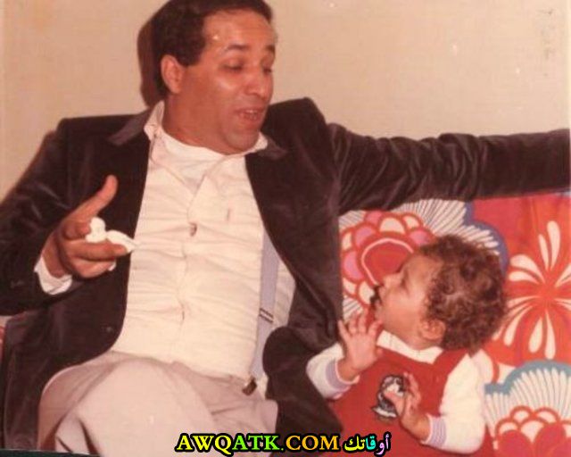 صورة عائلية للفنان سعيد صالح مع أبنته