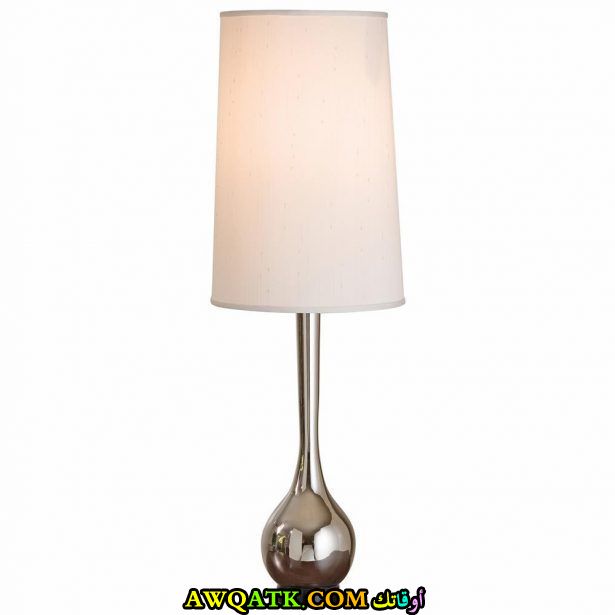 أباجورة باللون السيلفر حلوة وبسيطة