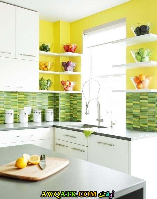 من أجدد وأحدث ديكورات مطابخ باللون الأخضر